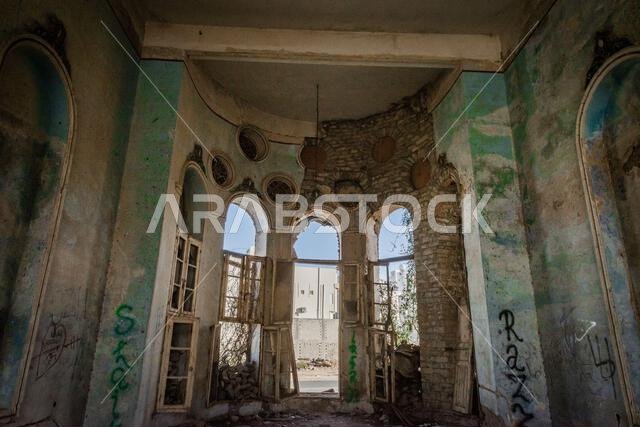 Abandoned Abdullah al-Suleiman palace, Mecca province, Taïf, Saudi Arabia