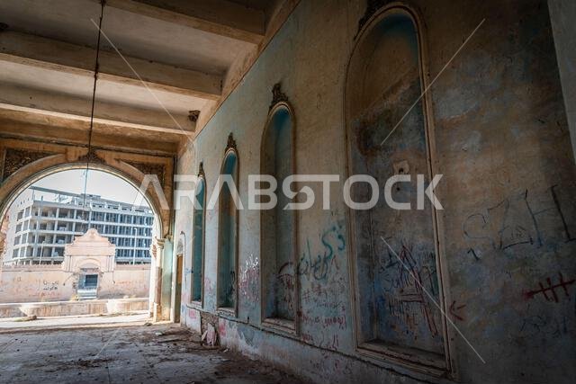 Abandoned Abdullah al-Suleiman palace, Mecca province, Taïf, Saudi Arabia Abandoned Abdullah al-Suleiman palace, Mecca province, Taïf, Saudi Arabia