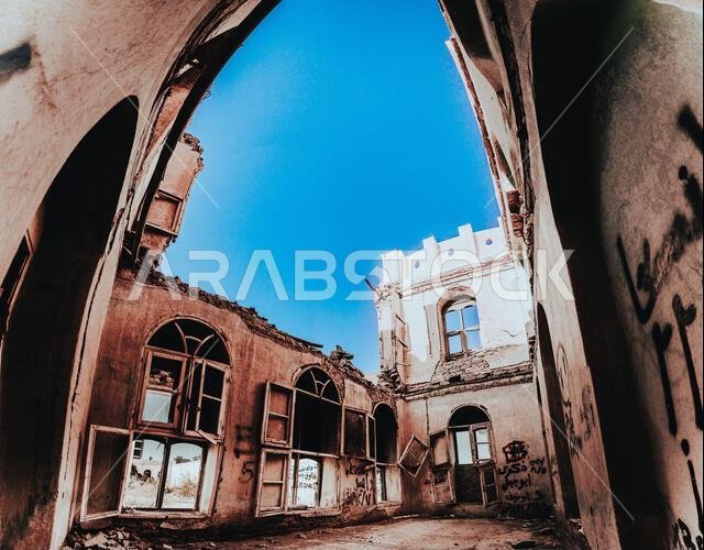 Abandoned Abdullah al-Suleiman palace, Mecca province, Taïf, Saudi Arabia