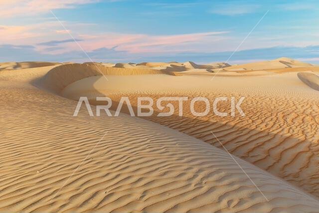 Dunes and colored sands of the Rub al-Khali desert