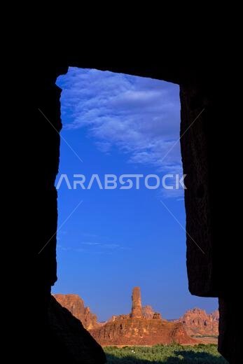 المملكة العربية السعودية، منطقة المدينة المنورة، العلا أو العلا، منظر طبيعي حول مدينة العلا، واحة