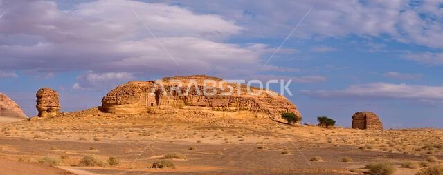 Saudi Arabia, Al Madinah Region, AlUla or Al Ula, Nabatean Tomb In Hegra (Madain Saleh) Archaeologic Site