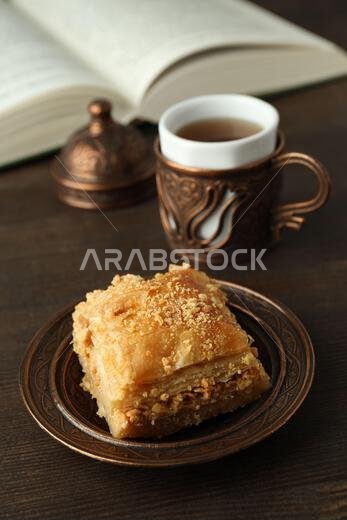 Concept of Ramadan Kareem food, close up