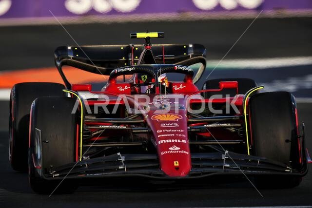 Jeddah, Saudi Arabia. 25th Mar, 2022. Carlos Sainz Jr (ESP) Ferrari F1-75. Saudi Arabian Grand Prix, Friday 25th March 2022. Jeddah, Saudi Arabia. Credit: James Moy/Alamy Live News