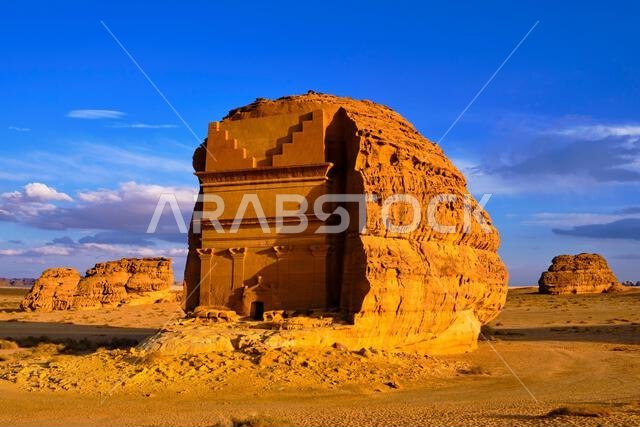 المملكة العربية السعودية، منطقة المدينة المنورة، العلا أو العلا، القبر النبطي في الحجر (مدائن صالح) الموقع الأثري، قبر لحيان أو قصر الفريد