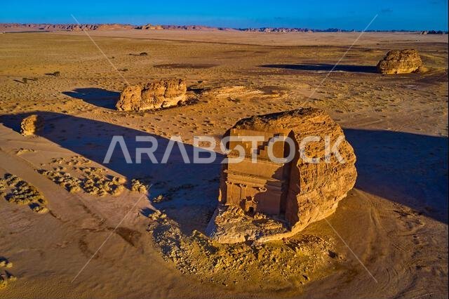 المملكة العربية السعودية، منطقة المدينة المنورة، العلا أو العلا، القبر النبطي في الحجر (مدائن صالح) الموقع الأثري، قبر لحيان أو قصر الفريد