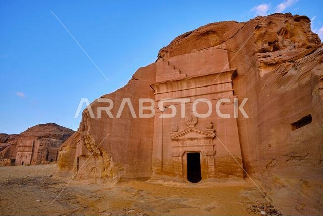 المملكة العربية السعودية، منطقة المدينة المنورة، العلا أو العلا، القبر النبطي في الحجر (مدائن صالح) الموقع الأثري، قبر جبل الخريمات