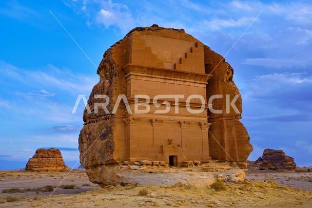 المملكة العربية السعودية، منطقة المدينة المنورة، العلا أو العلا، القبر النبطي في الحجر (مدائن صالح) الموقع الأثري، قبر لحيان أو قصر الفريد