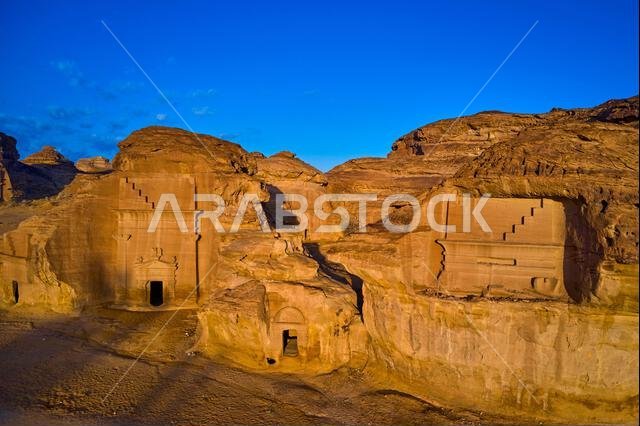 المملكة العربية السعودية، منطقة المدينة المنورة، العلا أو العلا، القبر النبطي في الحجر (مدائن صالح) الموقع الأثري، قبر جبل الخريمات