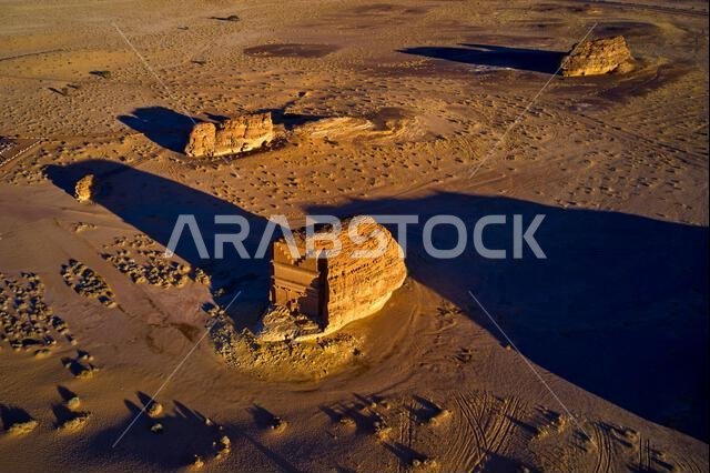 المملكة العربية السعودية، منطقة المدينة المنورة، العلا أو العلا، القبر النبطي في الحجر (مدائن صالح) الموقع الأثري، قبر لحيان أو قصر الفريد