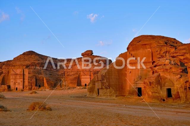المملكة العربية السعودية، منطقة المدينة المنورة، العلا أو العلا، القبر النبطي في الحجر (مدائن صالح) الموقع الأثري، قبر جبل الخريمات