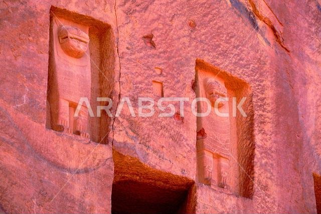 Saudi Arabia, Al Madinah Region, AlUla or Al Ula, Nabatean Tomb, Archaeologic Site of Dadan