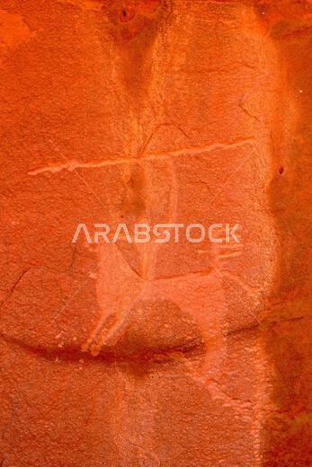 Saudi Arabia, Al Madinah Region, AlUla or Al Ula, Sharaan Nature Reserve, rock art
