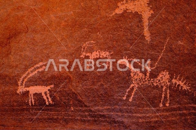 منطقة المدينة المنورة، العلا أو العلا، محمية شرعان الطبيعية، الفن الصخري
