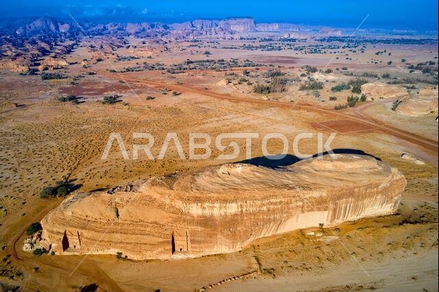 المملكة العربية السعودية، منطقة المدينة المنورة، العلا أو العلا، قبر النبطي في الحجر (مدائن صالح) الموقع الأثري، قبر جبل البنات