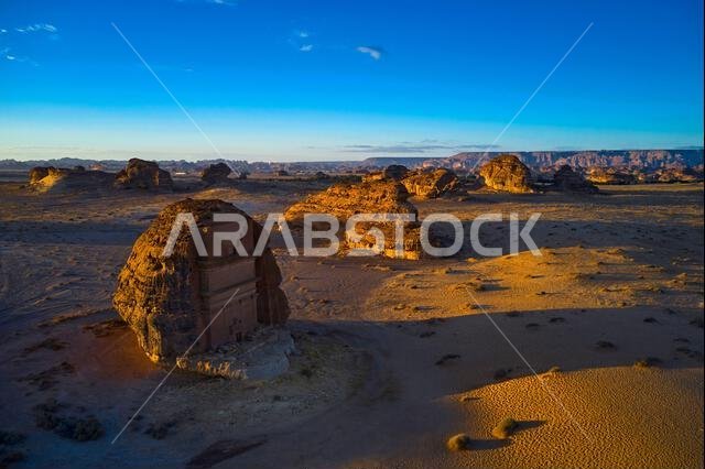 المملكة العربية السعودية، منطقة المدينة المنورة، العلا أو العلا، القبر النبطي في الحجر (مدائن صالح) الموقع الأثري، قبر لحيان أو قصر الفريد