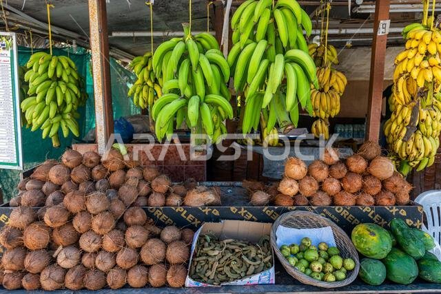 Fresh fruits in the Oasis of Salalah, Oman, Middle East Fresh fruits in the Oasis of Salalah, Oman, Middle East