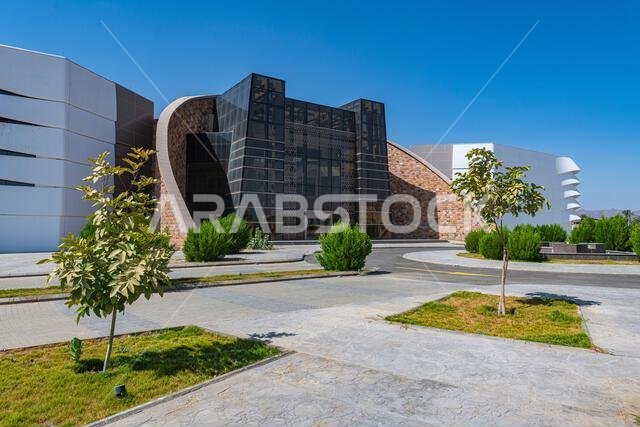 Modern regional museum at the Al Ukhdud Archaeological Site, Najran, Kingdom of Saudi Arabia, Middle East