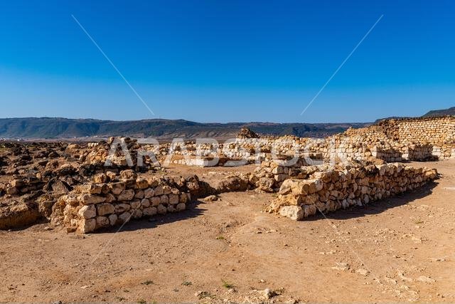 The old Frankincense harbour Sumhuram, UNESCO World Heritage Site, Khor Rori, Salalah, Oman, Middle East