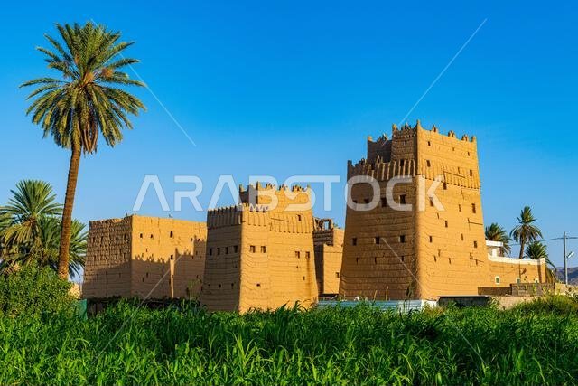 Traditional build mud towers used as living homes, Najran, Kingdom of Saudi Arabia, Middle East