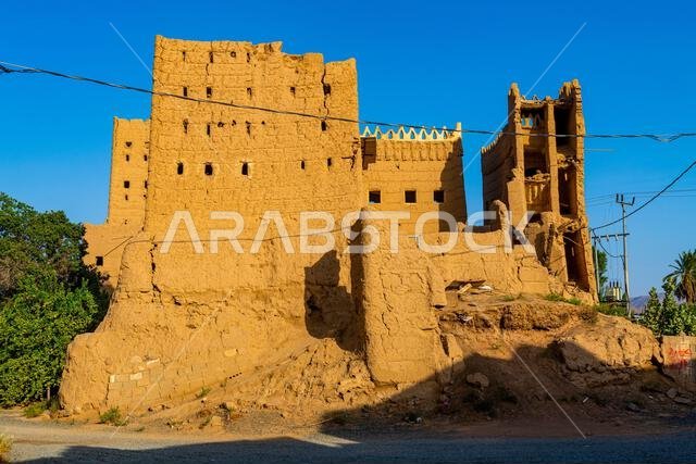Traditional build mud towers used as living homes, Najran, Kingdom of Saudi Arabia, Middle East