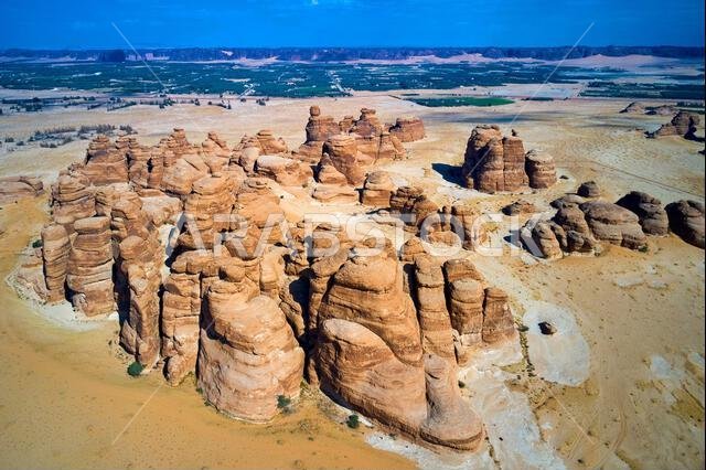 المملكة العربية السعودية، منطقة المدينة المنورة، العلا، موقع مقبرة الأنباط في الحِجر (مدائن صالح) الأثري، جبل إثلِب