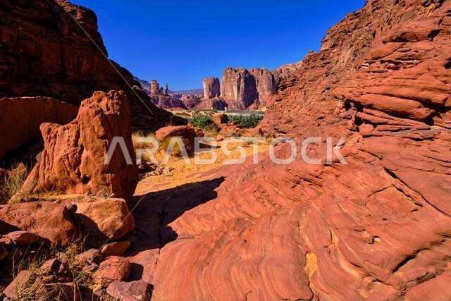 المملكة العربية السعودية، منطقة المدينة المنورة، العلا أو العلا، منظر طبيعي حول مدينة العلا، واحة