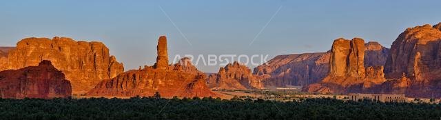 المملكة العربية السعودية، منطقة المدينة المنورة، العلا أو العلا، منظر طبيعي حول مدينة العلا، واحة