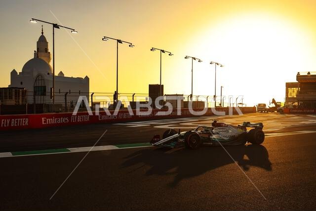 Lewis Hamilton (GBR) Mercedes AMG F1 W13. 25.03.2022 Formula 1 World Championship, Rd 2, Saudi Arabian Grand Prix, Jeddah, Saudi Arabia, Practice Day.  Photo credit should read: XPB/Press Association Images.