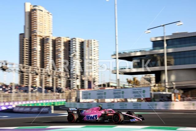 Esteban Ocon (FRA) Alpine F1 Team A522. 25.03.2022 Formula 1 World Championship, Rd 2, Saudi Arabian Grand Prix, Jeddah, Saudi Arabia, Practice Day.  Photo credit should read: XPB/Press Association Images.