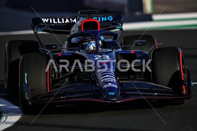 Jeddah, Saudi Arabia. 25th Mar, 2022. Jeddah, Saudi Arabia. 25th Mar, 2022. Alexander Albon (THA) Williams Racing FW44. Saudi Arabian Grand Prix, Friday 25th March 2022. Jeddah, Saudi Arabia. Credit: James Moy/Alamy Live News Credit: James Moy/Alamy Live News