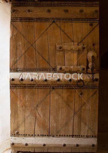 Old wooden door in Musmak fort, Riyadh Province, Riyadh, Saudi Arabia Old wooden door in Musmak fort, Riyadh Province, Riyadh, Saudi Arabia