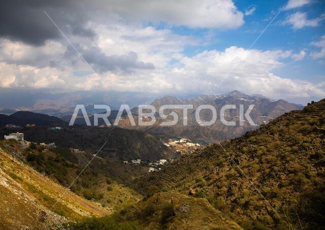 Village in the mountain near the Yemen border, Jizan Province, Faifa Mountains, Saudi Arabia