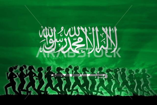 Saudi Arabia women struggle for rights, concept of women, independence, equality, women strength concept Saudi Arabia women struggle for rights, concept of women, independence, equality, women strength concept