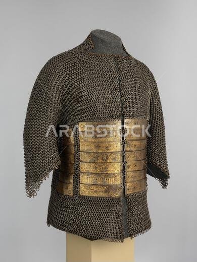 Shirt of Mail and Plate of Al-Ashraf Sayf ad-Din Qaitbay (ca. 1416/18–1496), 18th Burji Mamluk Sultan of Egypt ca. 1468–96 probably Egyptian Sultan Qaitbay (1416/18–1496) was one of the longest reigning Mamluk rulers of Egypt and a great patron of architecture. He is perhaps best remembered for building and renovating many mosques, shrines, citadels, and other monuments that still stand today in Saudi Arabia, Egypt, Syria, and Israel. This armor, one of only four Mamluk examples known to survive Shirt of Mail and Plate of Al-Ashraf Sayf ad-Din Qaitbay (ca. 1416/18–1496), 18th Burji Mamluk Sultan of Egypt ca. 1468–96 probably Egyptian Sultan Qaitbay (1416/18–1496) was one of the longest reigning Mamluk rulers of Egypt and a great patron of architecture. He is perhaps best remembered for building and renovating many mosques, shrines, citadels, and other monuments that still stand today in Saudi Arabia, Egypt, Syria, and Israel. This armor, one of only four Mamluk examples known to survive