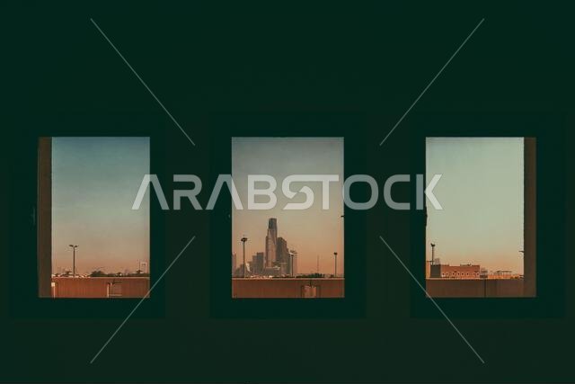 KAFD Riyadh window framed
