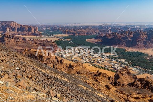 View over the Al Ula valley, Kingdom of Saudi Arabia, Middle East