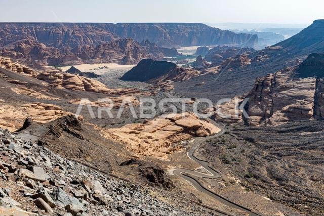 إطلالة على وادي العلا، المملكة العربية السعودية، الشرق الأوسط