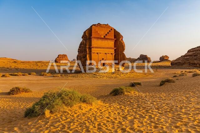 قبر لحيان بن كوزة، مدائن صالح (الحجر) (الحجر)، أحد مواقع التراث العالمي لليونسكو، العلا، المملكة العربية السعودية، الشرق الأوسط
