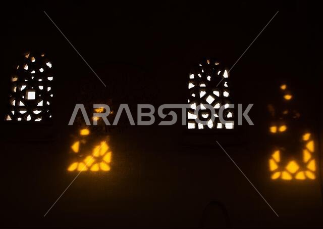 نوافذ قصر الامارة بمنطقة أبا السعود التاريخية، منطقة نجران، نجران، المملكة العربية السعودية