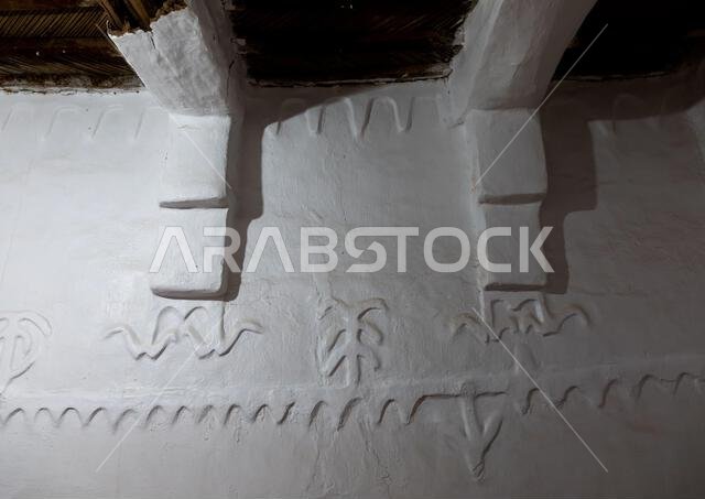 Decoration inside Emarah palace, Najran Province, Najran, Saudi Arabia