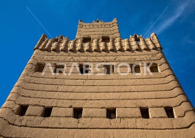 Traditional old mud house, Najran Province, Najran, Saudi Arabia
