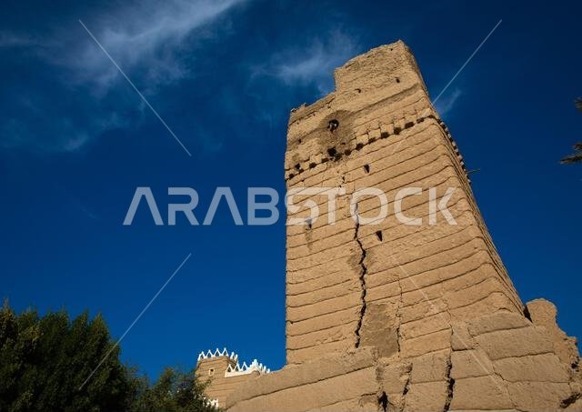 Traditional old mud house, Najran Province, Najran, Saudi Arabia