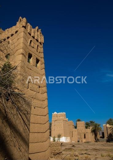 Traditional old mud houses, Najran Province, Najran, Saudi Arabia