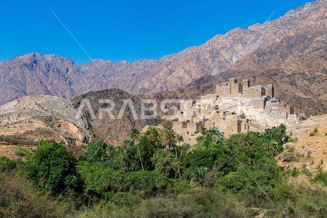 Zee Al-Ayn (Thee Ain) historic mountain village, Kingdom of Saudi Arabia, Middle East Zee Al-Ayn (Thee Ain) historic mountain village, Kingdom of Saudi Arabia, Middle East