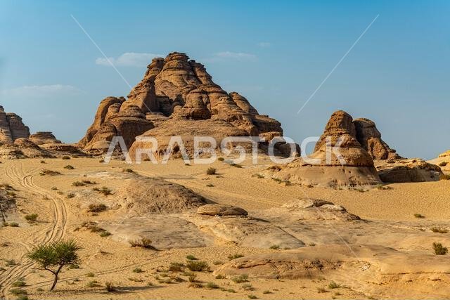 Sandstone scenery, Al Ula, Kingdom of Saudi Arabia, Middle East