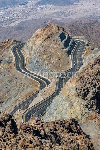 طريق الهدا بين الجبال، الطائف، المملكة العربية السعودية، الشرق الأوسط