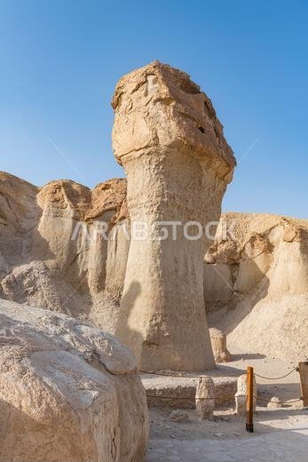 Entrance to the Al Qarah mountain, Al Ahsa (Al Hasa) Oasis, UNESCO World Heritage Site, Hofuf, Kingdom of Saudi Arabia, Middle East