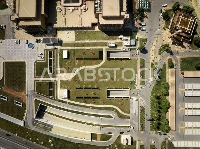 An aerial view of a city Riyadh