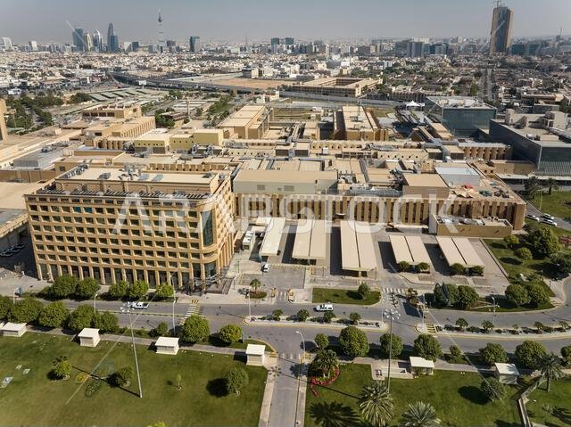 An aerial view of a city Riyadh